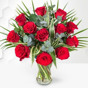 12 Red Roses - Valentine's Flowers - Valentine's Day Flowers - Red Roses - Valentine's Roses - Red Roses Bouquet - Valentine's Day Roses