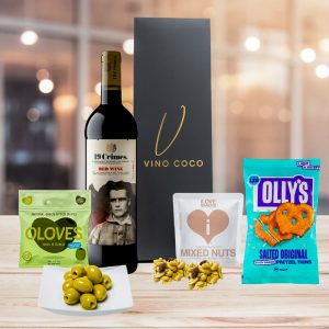 19 Crimes Sauvignon Blanc & Red Wine Savoury Snacks Gift Sets (Red Wine)