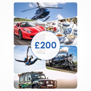 £200 Experience Day Super-Choice Gift Card | 1200 Options | Huge Choice - Supercar Driving, Spa Days, Bungee Jumping, Helicopter Rides & More