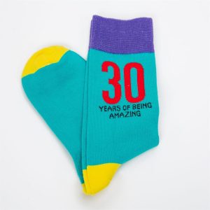 30th Birthday Funky Men's Socks - 30th Birthday Gifts - A Fun 30th Birthday Gift For Him