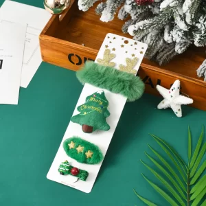4-pack Toddler/kids Christmas gift hairpin brooch hair accessories set