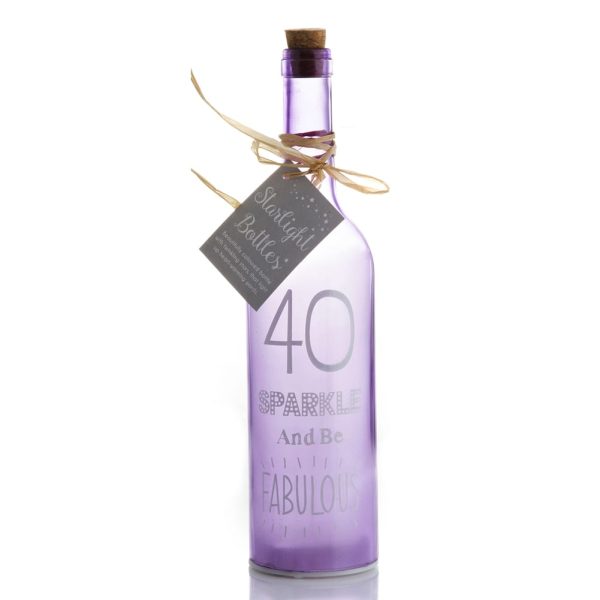 40th Birthday Starlight Bottle - 40th Birthday Gifts - Lovely Gift For A 40th Birthday