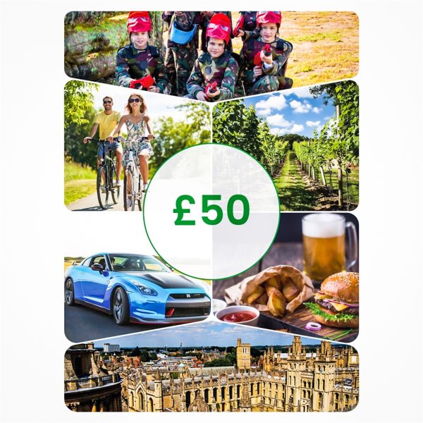 £50 Experience Day Super-Choice Gift Card | 1200 Options | Huge Choice - Supercar Driving, Spa Days, Hotel Breaks, Dining Out, Afternoon Teas & More