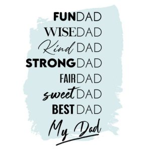 All Things Banter Gift Delivery Typographic Best Dad, My Dad Birthday Card