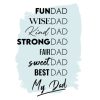 All Things Banter Gift Delivery Typographic Best Dad, My Dad Birthday Card