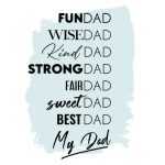 All Things Banter Gift Delivery Typographic Best Dad, My Dad Birthday Card
