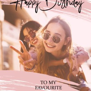 All Things Banter Gift Delivery Typographic Photo Upload Happy Birthday To My Favourite Person Card