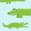 Alligator Personalised Beach Towel, Gifts Light Blue