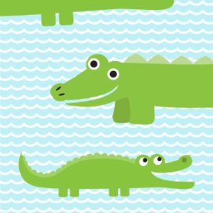 Alligator Personalised Beach Towel, Gifts Light Blue