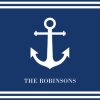 Anchor Stripes Personalised Beach Towel, Gifts Blue