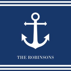 Anchor Stripes Personalised Beach Towel, Gifts Blue