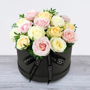 Avalanche Affection - Hat Box Flowers - Flowers in a Hat Box - Luxury Flowers - Birthday Gifts