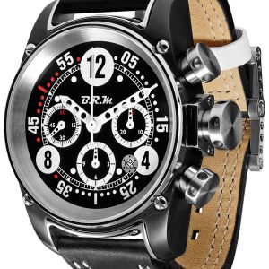 B.R.M Watch T12-44 Drivemaster White Hands - Black