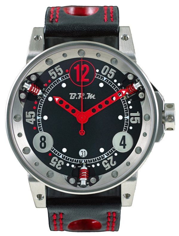 B.R.M Watch V6-44 SA Red Hands - Black