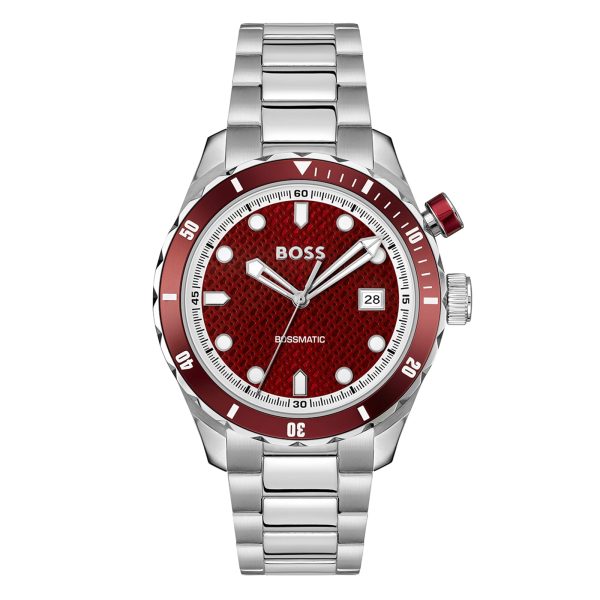 BOSSMATIC 42mm Mens Watch Red