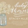 Baby Shower Mason Jar Bouquet 7x5" (18x13cm) Flat Card set of 20 (gloss cardstock), Card & Stationery square Brown