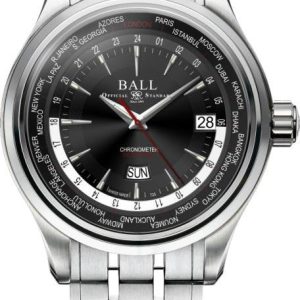 Ball Watch Company Trainmaster Worldtime - Black