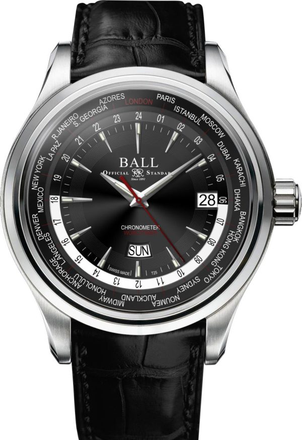 Ball Watch Company Trainmaster Worldtime - Black