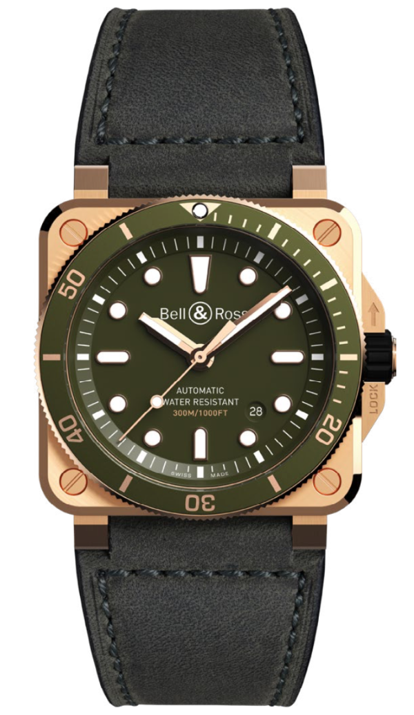 Bell & Ross Watch BR 03 92 Diver Green Bronze Limited Edition - Green