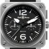 Bell & Ross Watch BR 03 94 Chronograph Black Dial Steel Case - Black