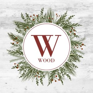 Berry Wreath Monogram Personalised Round Tin, Gifts White