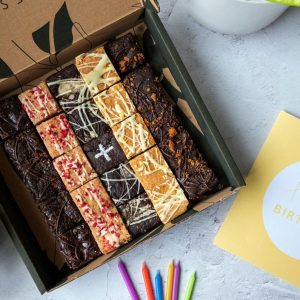 Birthday Brownie and Blondie Gift Box Delivery with Positive Bakes
