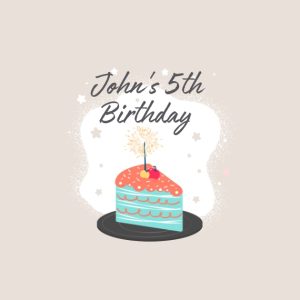 Birthday Cake 1.25" Button Badge Magnet, Gifts Brown