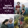 Birthday Dots 18x18" Medium Photo Cushion (45x45cm), Gifts Purple