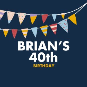 Birthday Flags 2.25" Button Badge Magnet, Gifts Blue