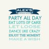 Birthday Rules 18x18" Medium Photo Cushion (45x45cm), Gifts Blue