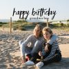 Birthday Script 12x12" Small Photo Cushion (30x30cm), Gifts Black