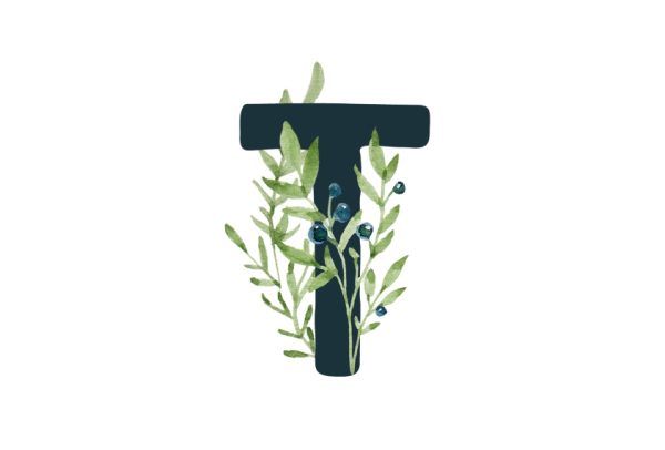 Blueberry Bush Monogram Personalised Travel Mug 16oz (473ml), Gifts Green