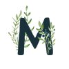 Blueberry Bush Monogram Personalised Travel Mug 16oz (473ml), Gifts Green