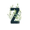 Blueberry Bush Monogram Personalised Water Bottle, 18oz (500ml), Gifts Green