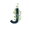 Blueberry Bush Monogram Personalised Water Bottle, 18oz (500ml), Gifts Green