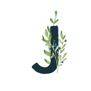 Blueberry Bush Monogram Personalised Water Bottle, 18oz (500ml), Gifts Green