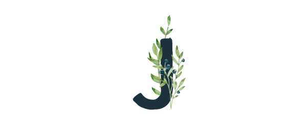 Blueberry Bush Monogram Personalised Water Bottle, 18oz (500ml), Gifts Green