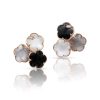 Bouquet Lunaire Earrings in 18ct Rose Gold with Multistones and White Diamonds