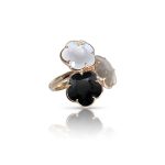 Bouquet Lunaire Ring in 18ct Rose Gold with Multistones and White Diamonds - Ring Size O