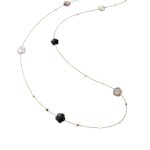 Bouquet Lunaire Sautoir in 18ct Rose Gold with Multistones and White Diamonds