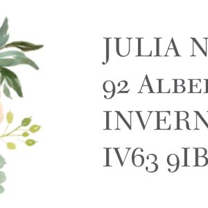 Bouquet Return Address Labels, Card & Stationery White