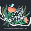 Bouquet for Mother 7x5" (18x13cm) Folded Greeting Cards, Card & Stationery Black