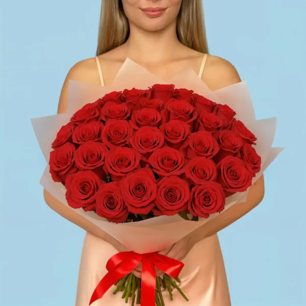 Bouquet of 35 Red roses