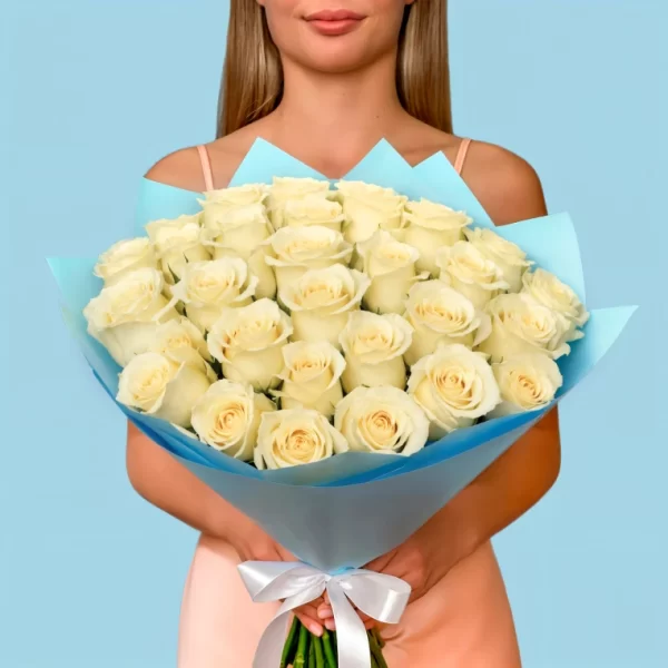 Bouquet of 35 White roses