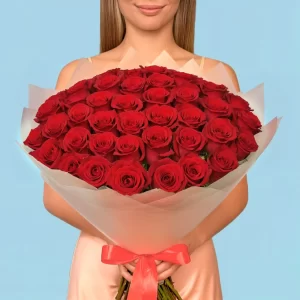 Bouquet of 50 Red roses