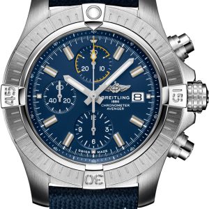 Breitling Watch Avenger Chronograph 45 Blue Leather Tang Type - Blue