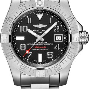 Breitling Watch Avenger II Seawolf Volcano Black Steel Bracelet - Black