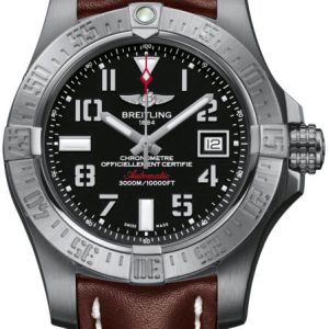 Breitling Watch Avenger Seawolf Leather Tang Type - Black