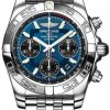 Breitling Watch Chronomat 41 Blackeye Blue Pilot Steel Bracelet D - Blue
