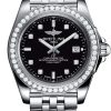 Breitling Watch Galactic 32 Sleek Edition Diamond Bracelet - Black